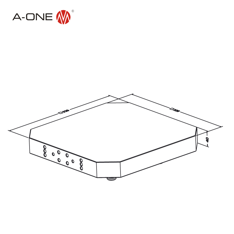 Palet aluminium UPC 320 * 320 * 40mm 3A-100044